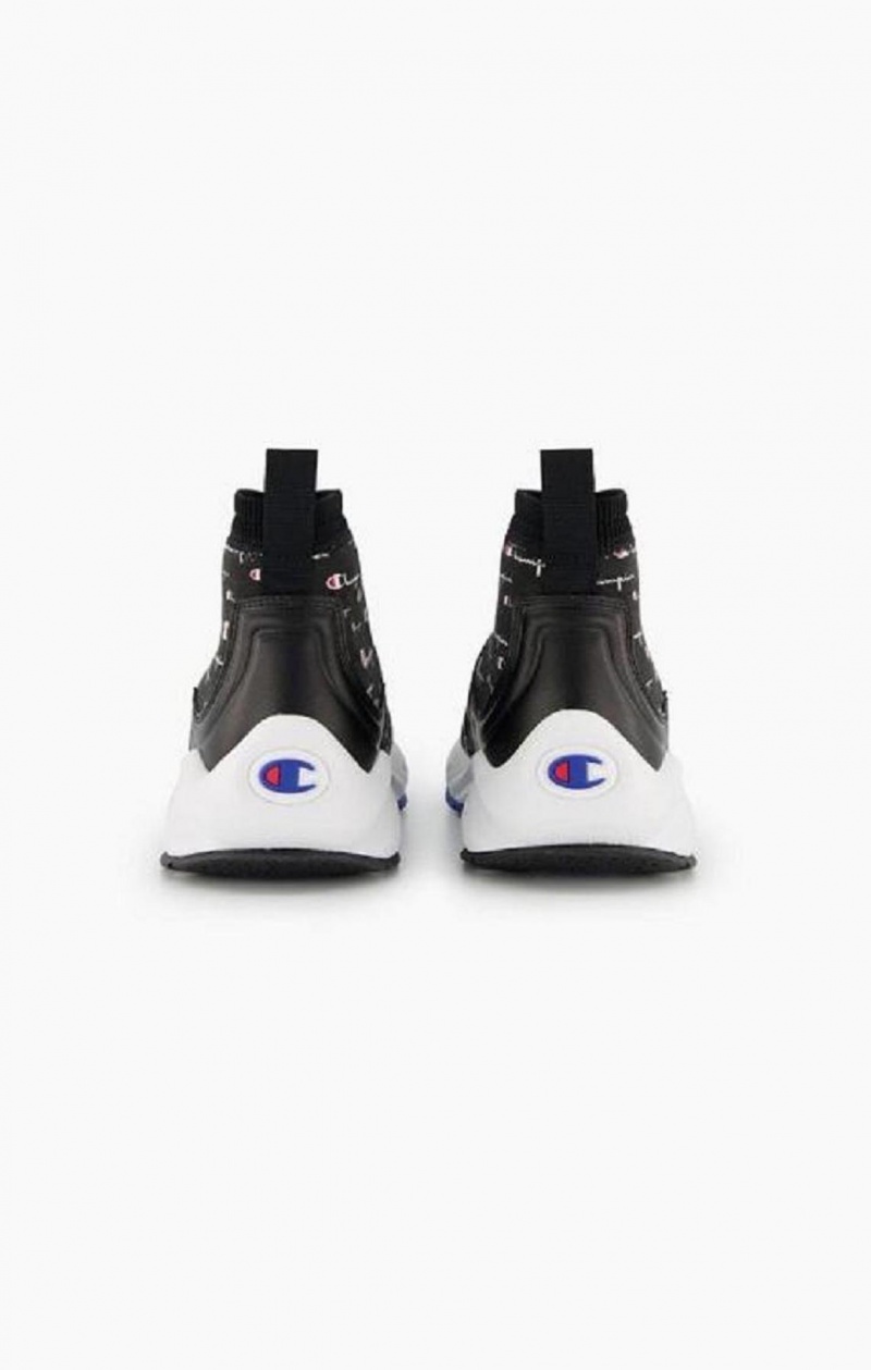 Champion Rally Script Logo Sock Runner Trainers Tenisky Damske Čierne | 4823-TRVLZ