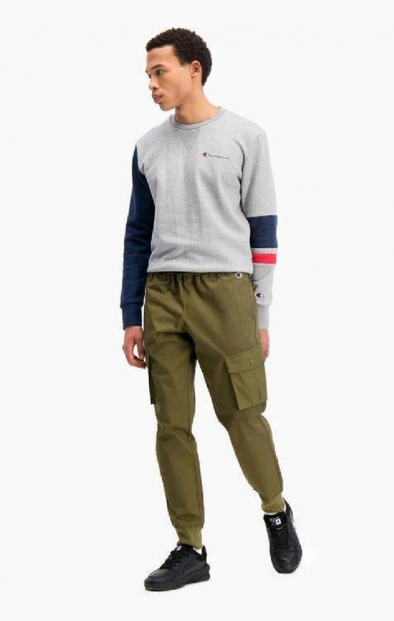 Champion Rebrovaný Cuff Cargo Joggers Jogger Nohavice Panske Zelene | 4120-QFYDW