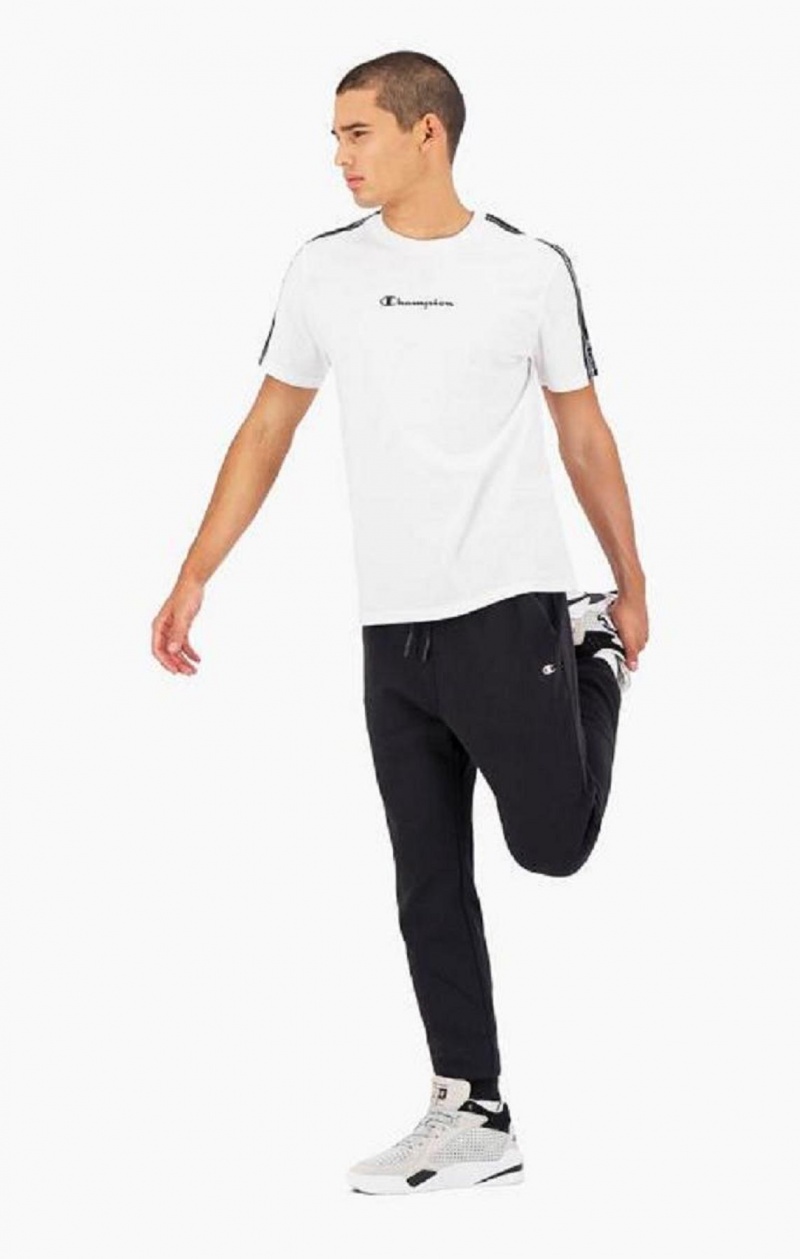 Champion Reflective Logo Joggers Jogger Nohavice Panske Čierne | 2160-ODIKY