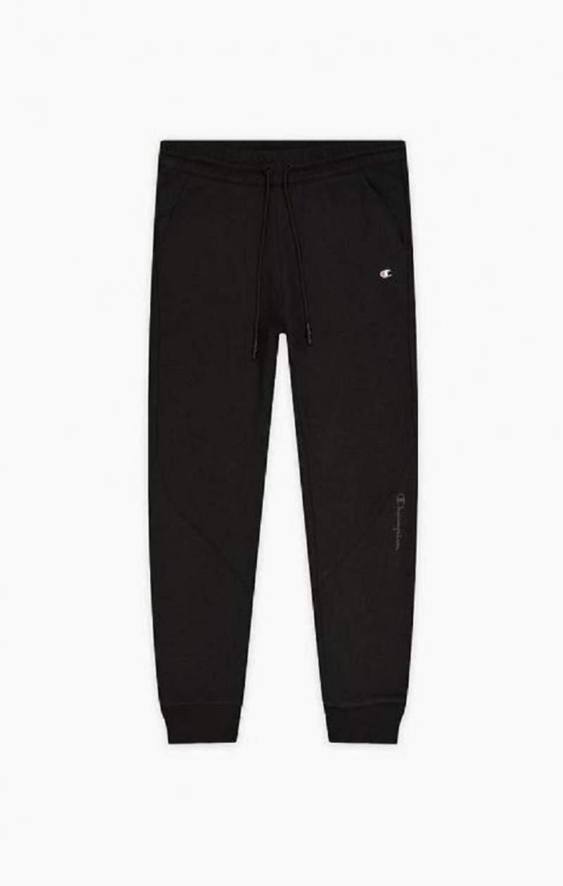 Champion Reflective Logo Joggers Jogger Nohavice Panske Čierne | 2160-ODIKY