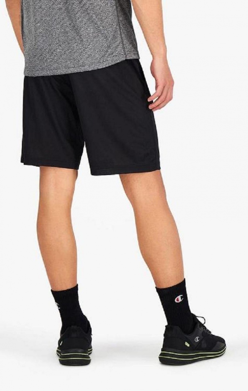 Champion Reflective Script Logo Shorts Kratasy Panske Čierne | 4725-ETZKA