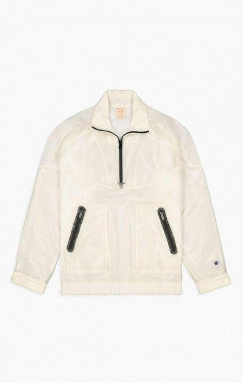 Champion Reflective Script Logo Zip-Up Tracking Jacket Bundy Panske Biele | 1609-QZXAS