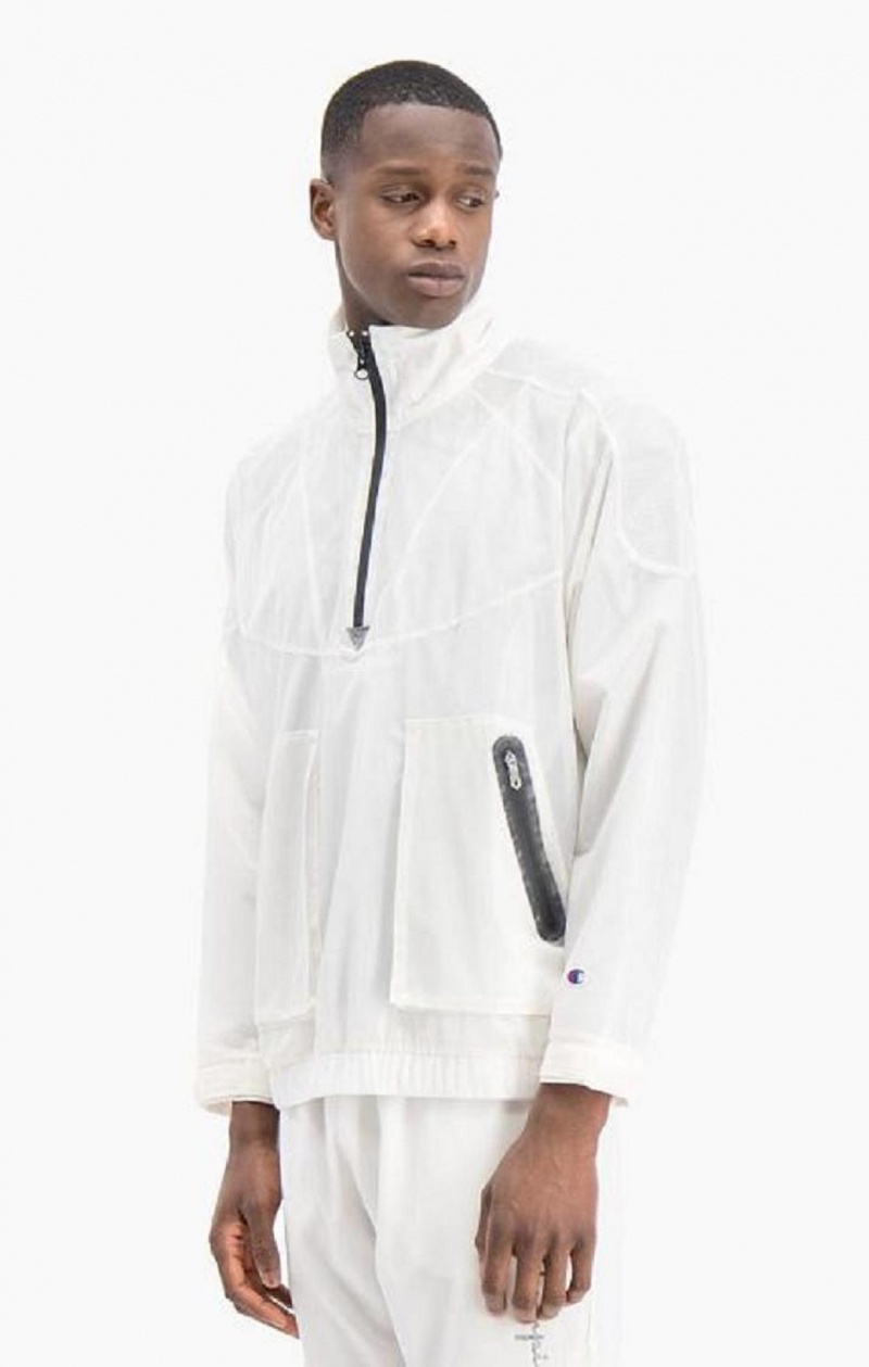 Champion Reflective Script Logo Zip-Up Tracking Jacket Bundy Panske Biele | 1609-QZXAS