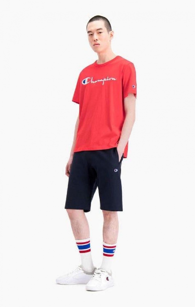 Champion Reverse Weave Long Shorts Kratasy Panske Tmavo Modre | 4581-KRWZB