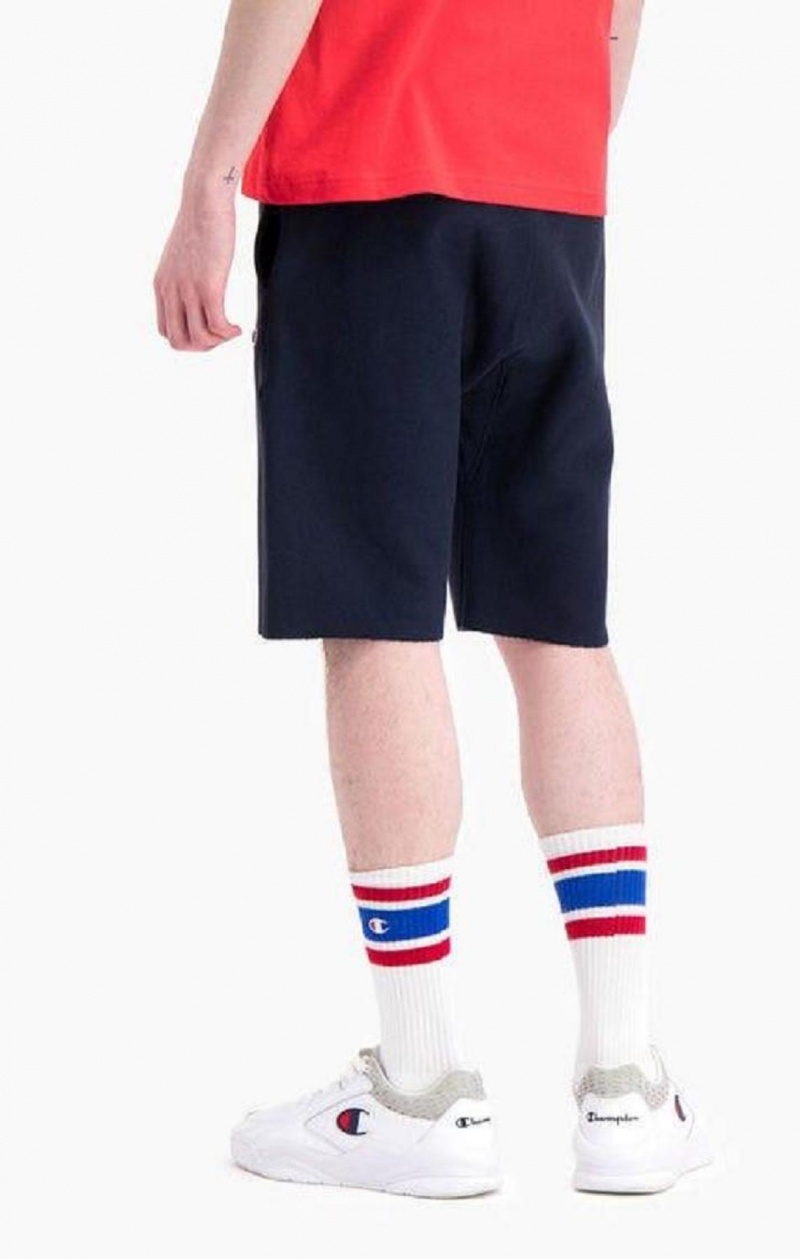 Champion Reverse Weave Long Shorts Kratasy Panske Tmavo Modre | 4581-KRWZB