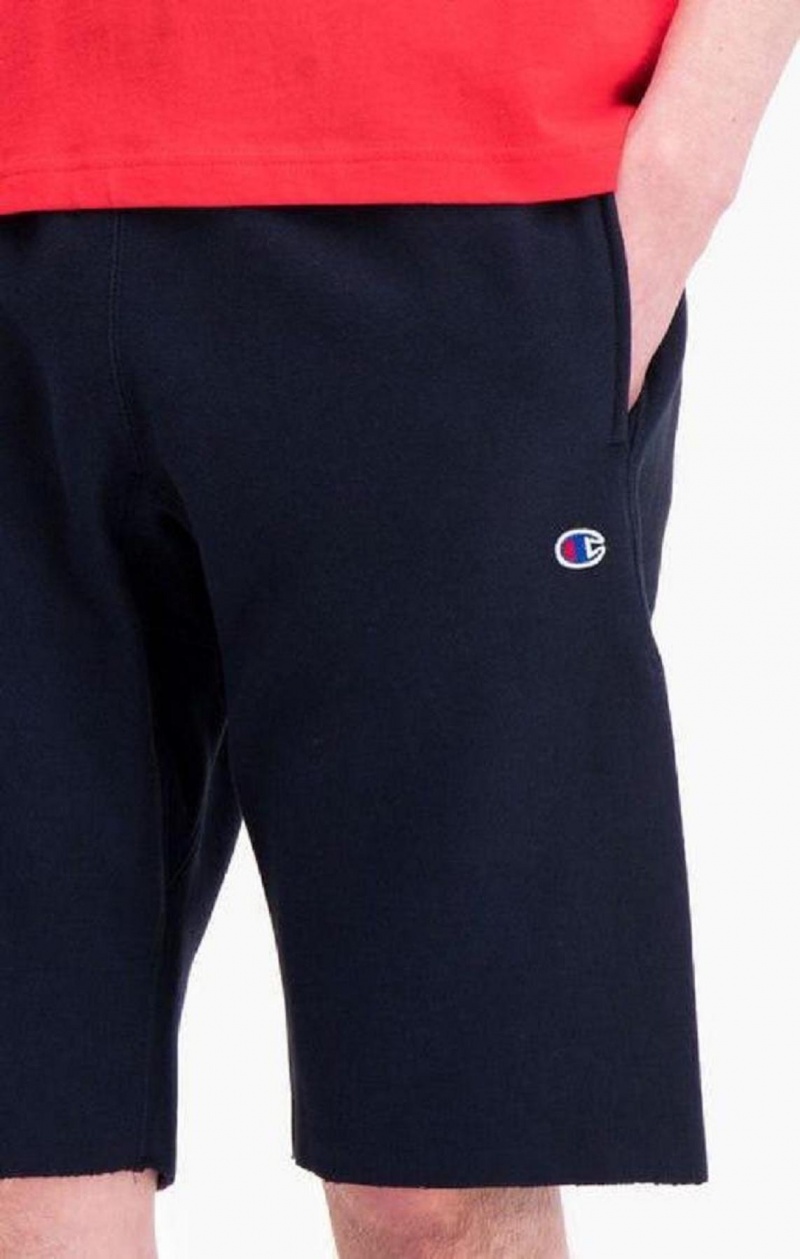 Champion Reverse Weave Long Shorts Kratasy Panske Tmavo Modre | 4581-KRWZB