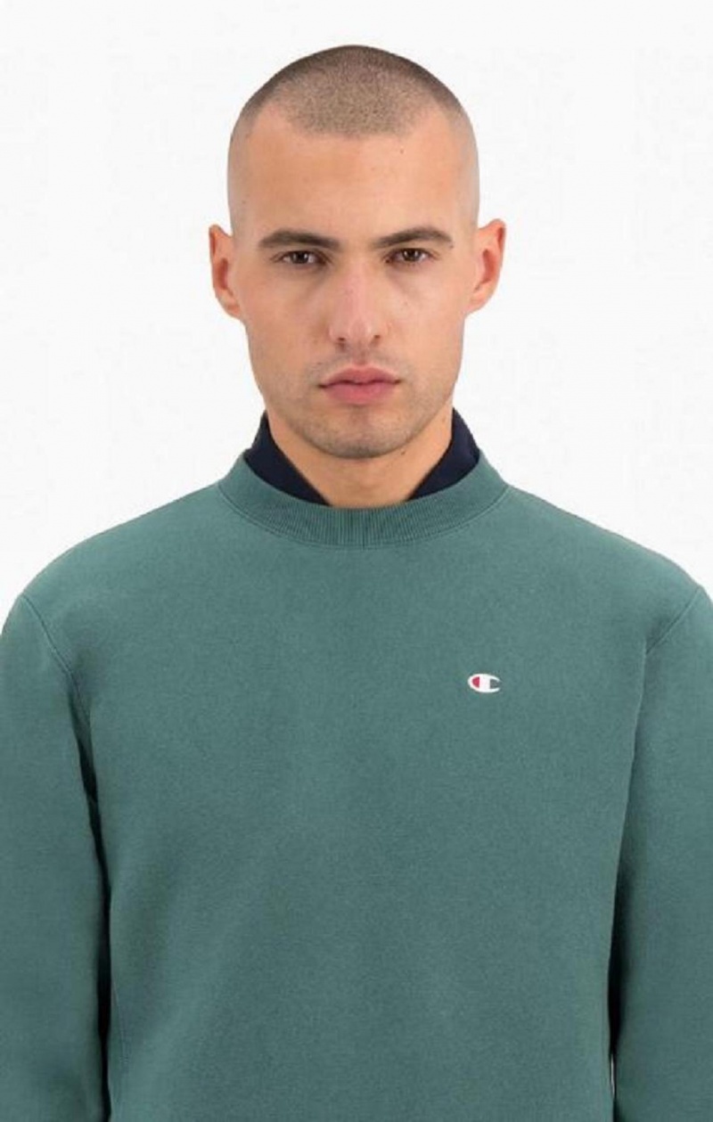 Champion Reverse Weave Sweatshirt Mikiny Panske Zelene | 8725-VRLFB