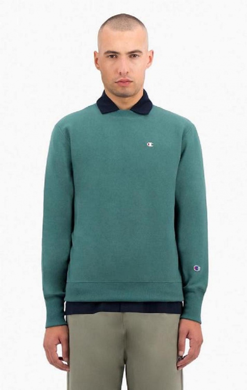 Champion Reverse Weave Sweatshirt Mikiny Panske Zelene | 8725-VRLFB