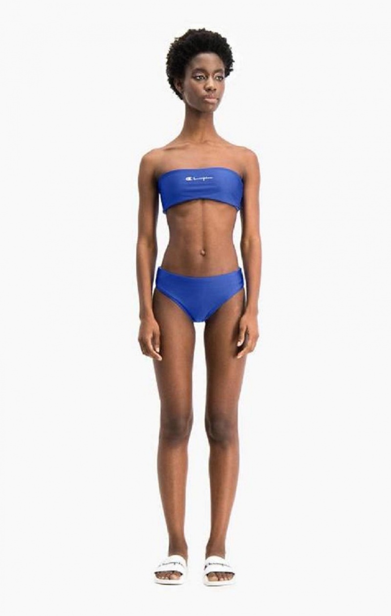 Champion Reversible C Logo High Pásom Bikiny Bottoms Plavky Damske Modre | 3790-ICYSF