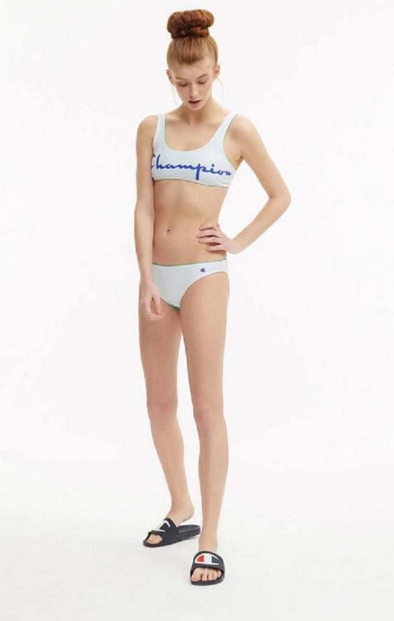 Champion Reversible 'C' Logo Patch Bikiny Bottoms Plavky Damske Zelene | 4816-ZEDGW