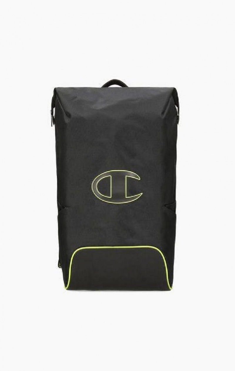 Champion Roll Top Neon Outline C Logo Backpack Tasky Panske Čierne | 7546-MKGSN