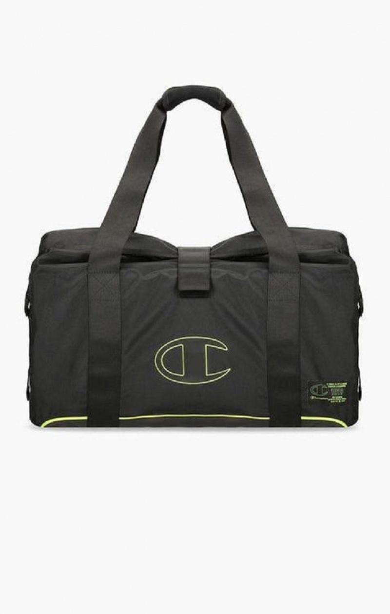 Champion Roll Top Neon Outline C Logo Duffle Bag Tasky Panske Čierne | 6924-ENKAR