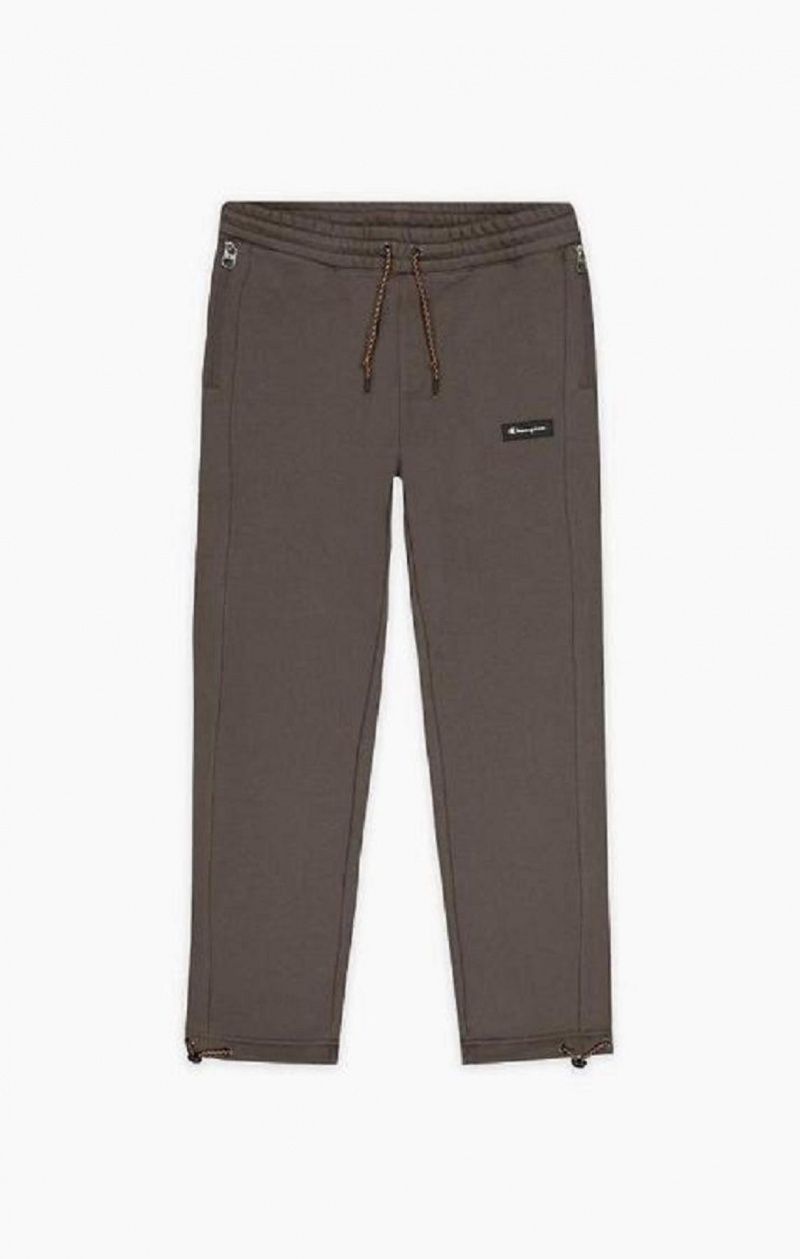 Champion Rubber Label Script Logo Fleece Pants Jogger Nohavice Panske Zelene | 5609-MWEBN