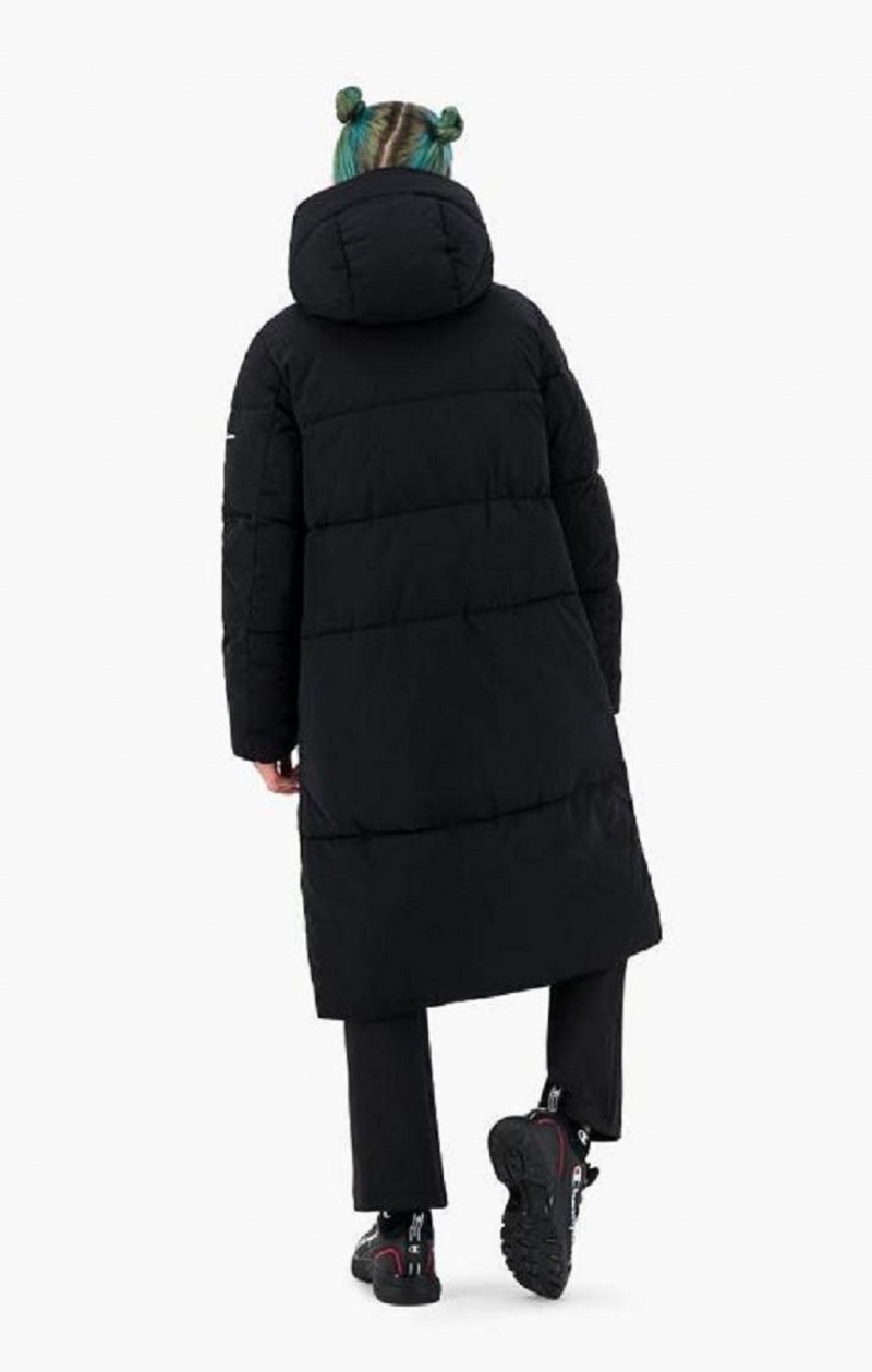 Champion S Kapucňou Long Parka Coat Bundy Damske Čierne | 1290-EVYZI