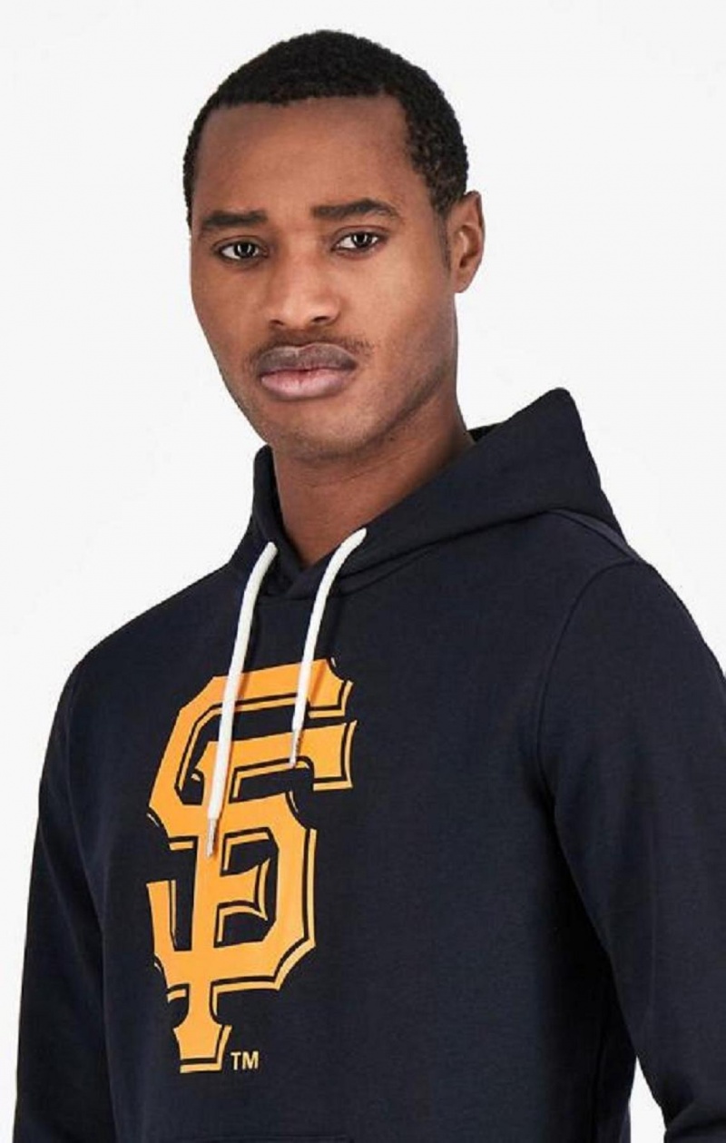 Champion San Francisco MLB Hoodie Mikina s Kapucnou Panske Čierne | 1059-GKCVX