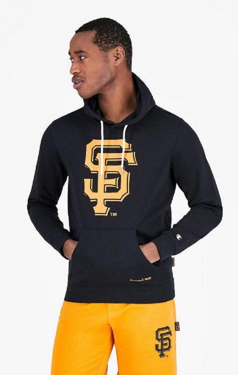 Champion San Francisco MLB Hoodie Mikina s Kapucnou Panske Čierne | 1059-GKCVX