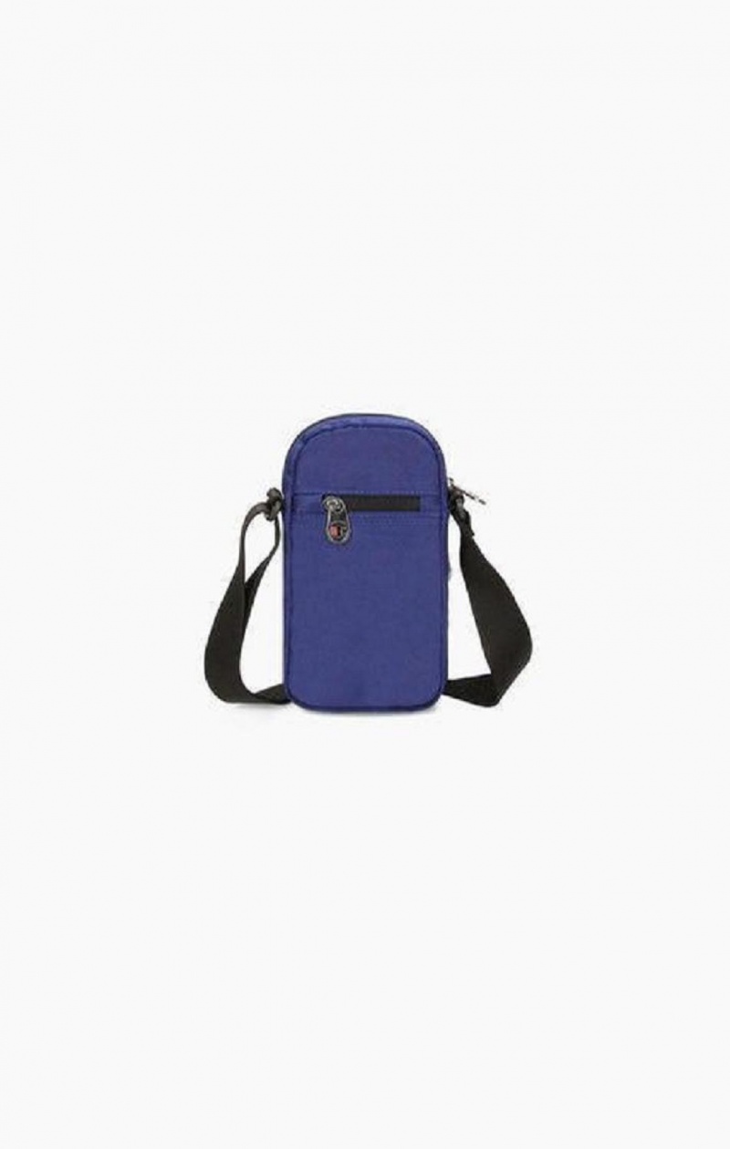 Champion Satin C Logo Patch Double Remienkove Crossbody Bag Tasky Panske Modre | 1578-SGVWX