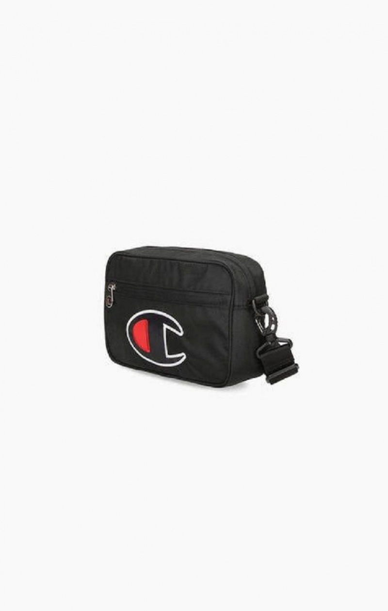 Champion Satin C Logo Patch Shoulder Bag Tasky Damske Čierne | 8659-IVZOB