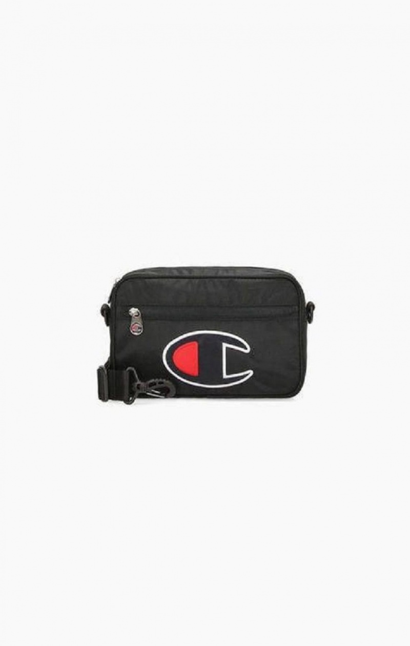 Champion Satin C Logo Patch Shoulder Bag Tasky Damske Čierne | 8659-IVZOB