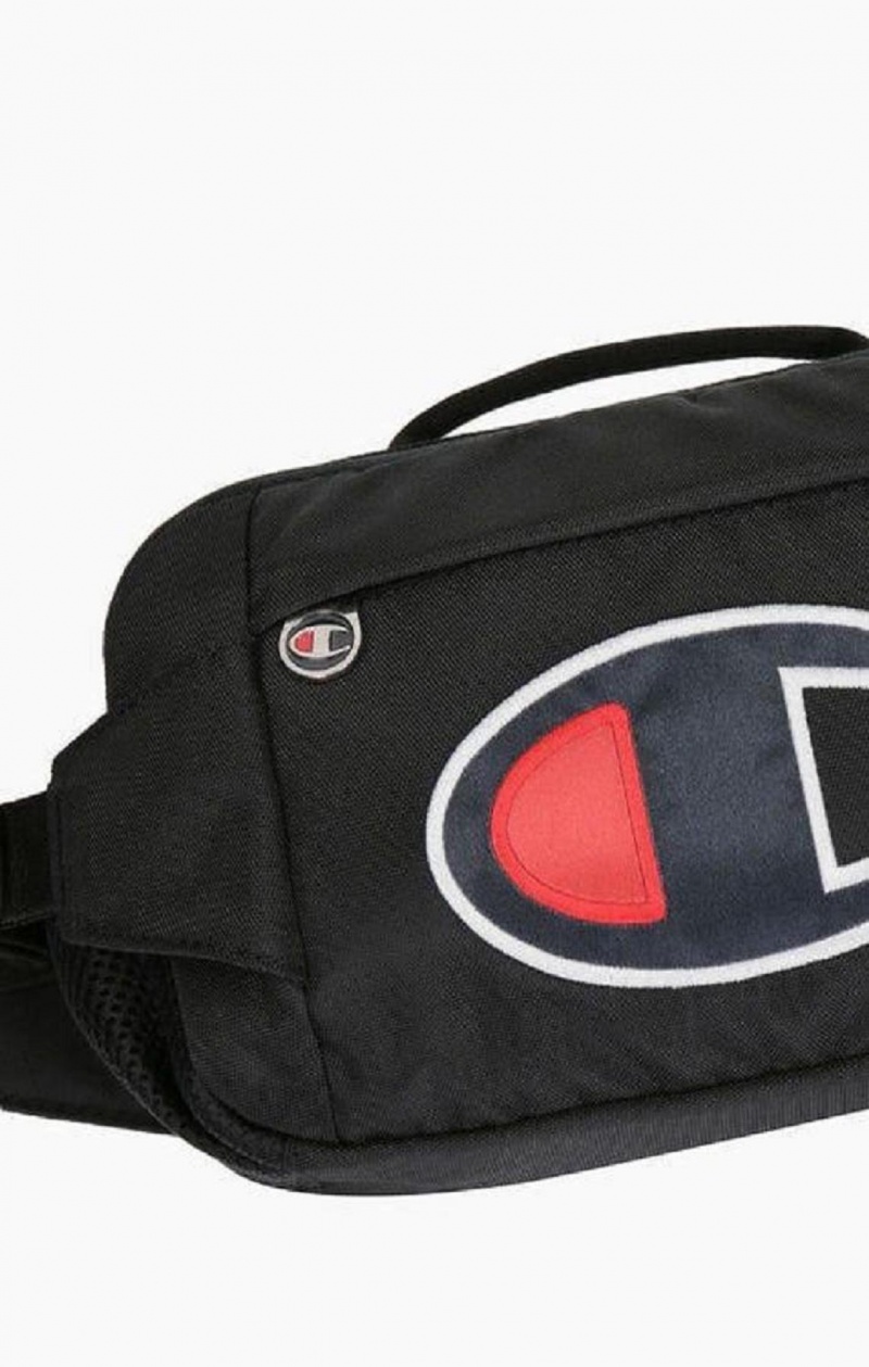 Champion Satin C Logo Patch Utility Belt Bag Tasky Panske Čierne | 8435-WFPRJ