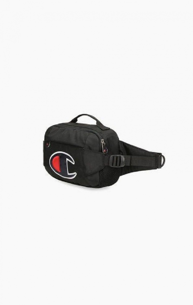 Champion Satin C Logo Patch Utility Belt Bag Tasky Panske Čierne | 8435-WFPRJ