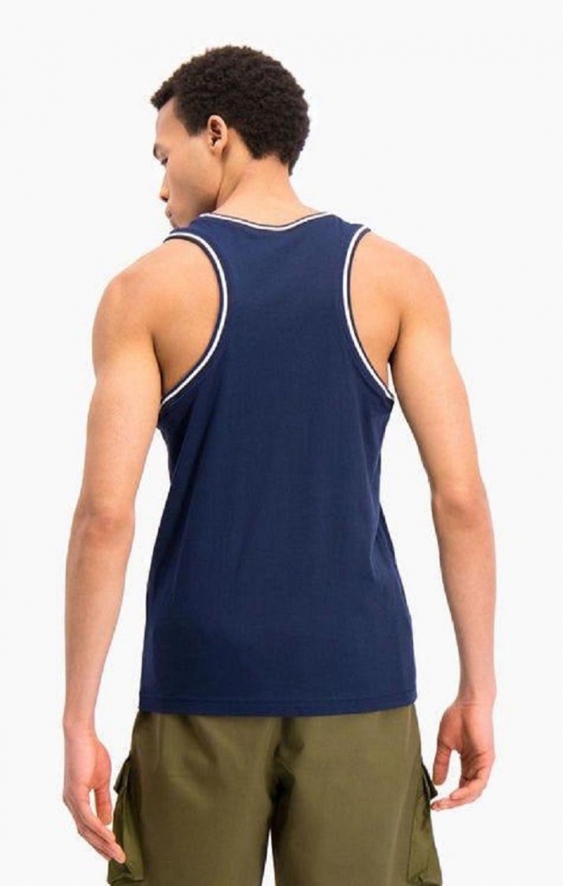 Champion Satin C Logo Tank Top Tricko Panske Tmavo Modre | 4503-LDWOF