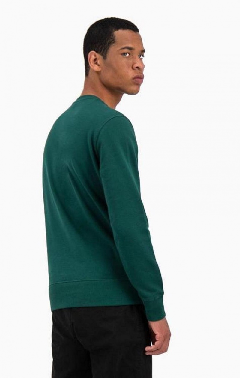 Champion Satin Stitch Script Logo Fleece Sweatshirt Mikiny Panske Svetlo Zelene | 2639-EOFZM