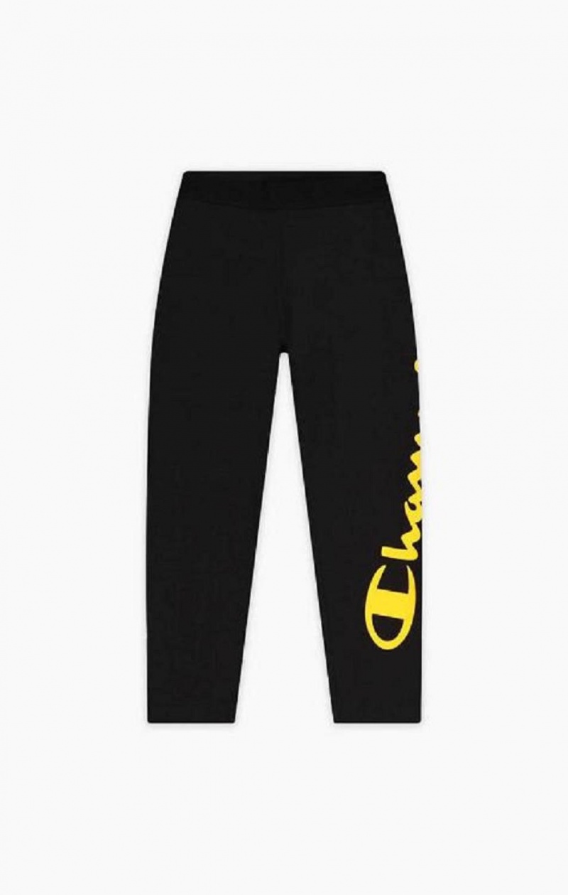 Champion Script Logo 7/8 Leggings Jogger Nohavice Damske Čierne | 4651-DAFCY