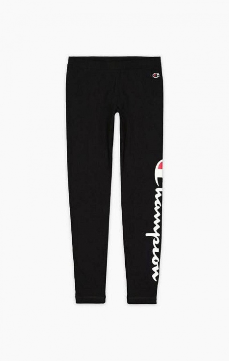 Champion Script Logo 7/8 Leggings Jogger Nohavice Damske Čierne | 7250-DVFBC