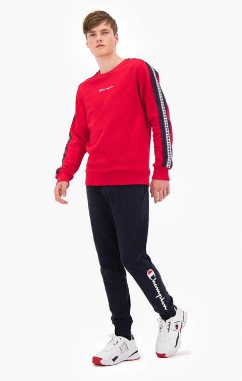 Champion Script Logo Bavlnene Terry Joggers Jogger Nohavice Panske Svetlo Siva | 9261-HGSIA