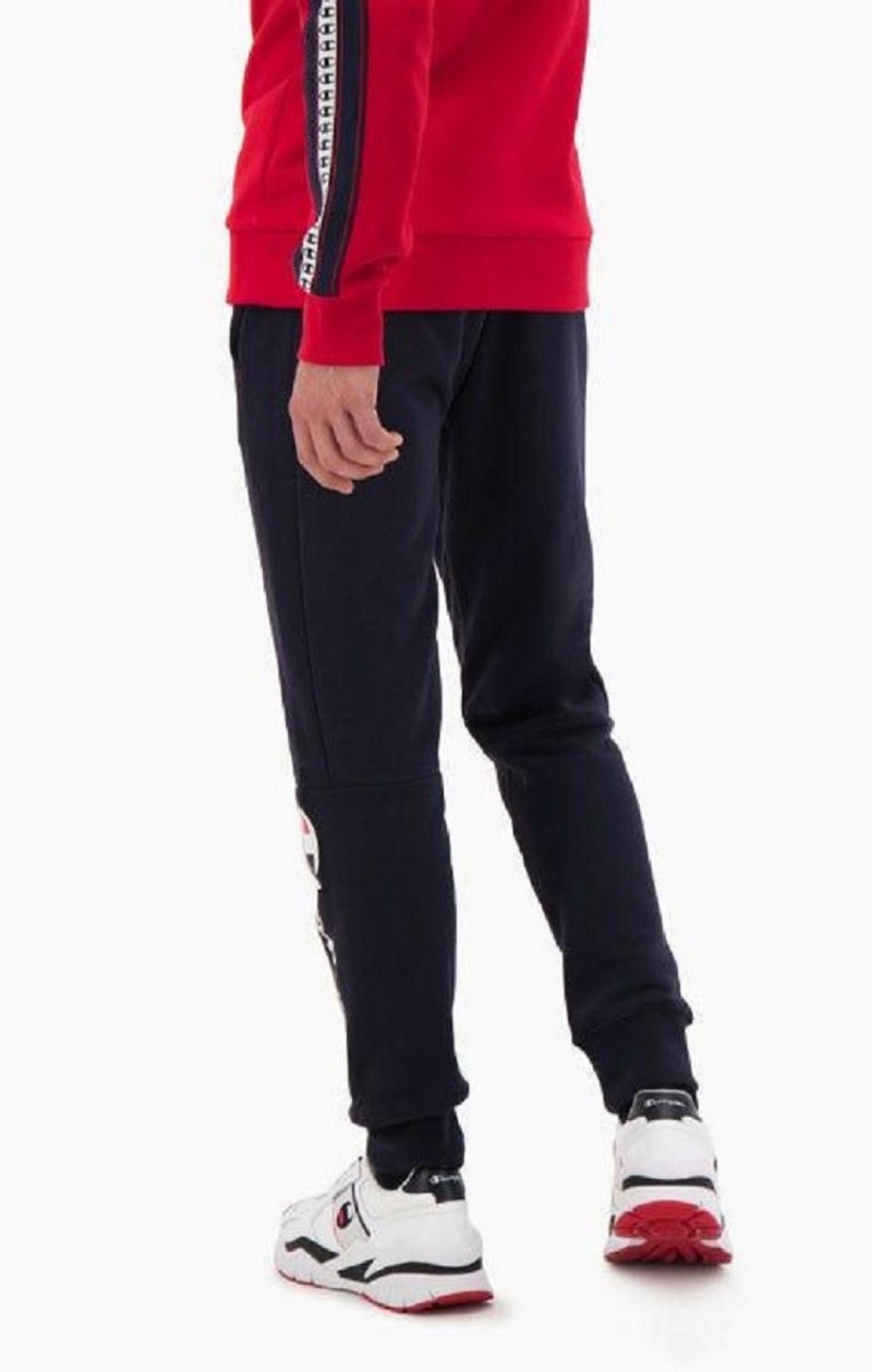 Champion Script Logo Bavlnene Terry Joggers Jogger Nohavice Panske Svetlo Siva | 9261-HGSIA