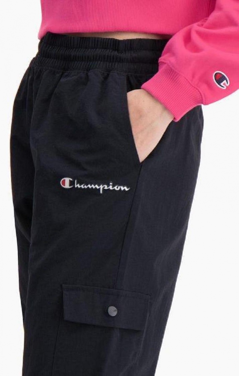 Champion Script Logo Cargo Trousers Jogger Nohavice Damske Čierne | 0753-LYUDH