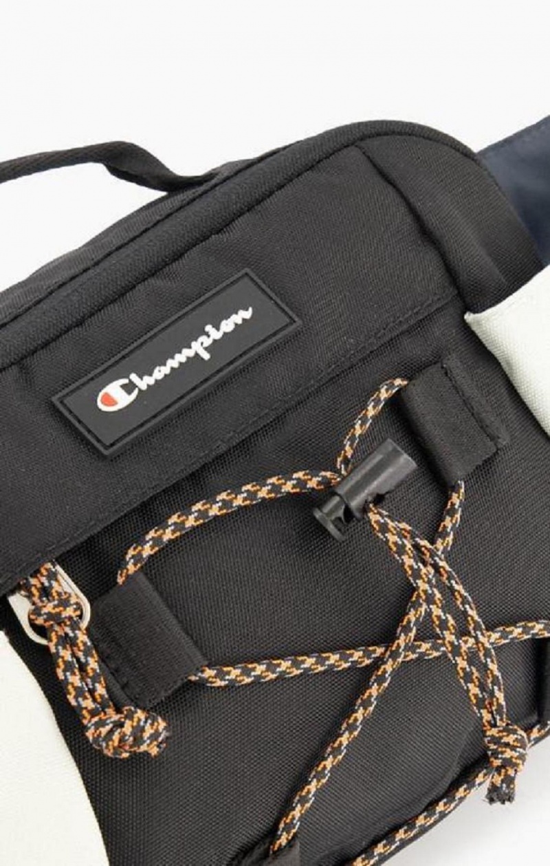 Champion Script Logo Coated Explorer Belt Bag Tasky Panske Čierne | 9350-RQBZP