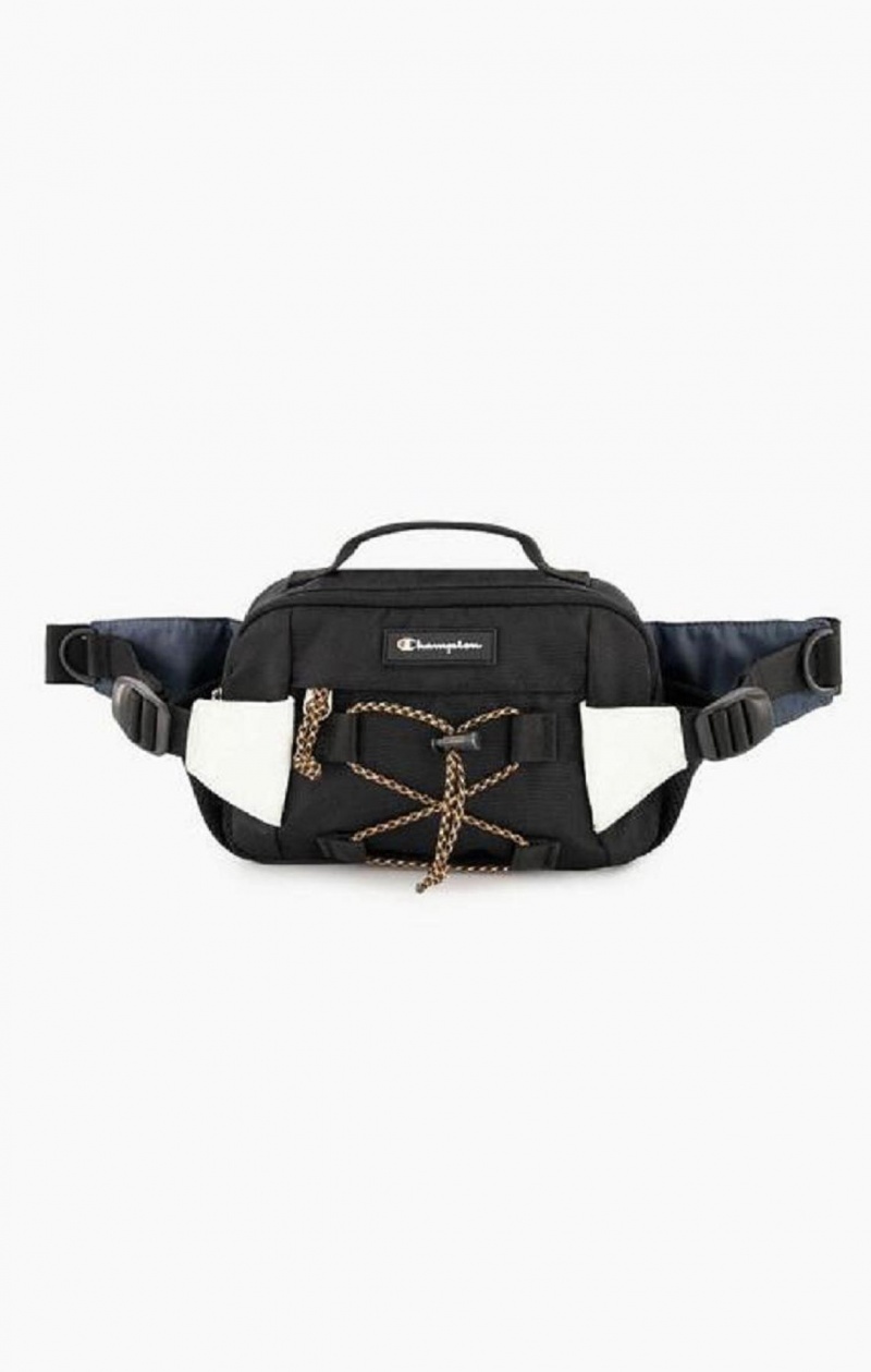 Champion Script Logo Coated Explorer Belt Bag Tasky Panske Čierne | 9350-RQBZP