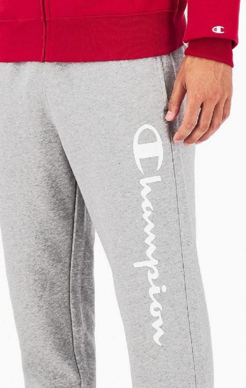 Champion Script Logo Fleece Joggers Jogger Nohavice Panske Tmavo Siva | 6543-IXTEP