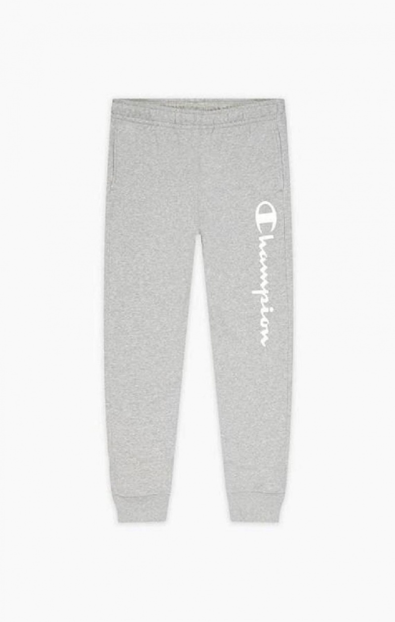 Champion Script Logo Fleece Joggers Jogger Nohavice Panske Tmavo Siva | 6543-IXTEP