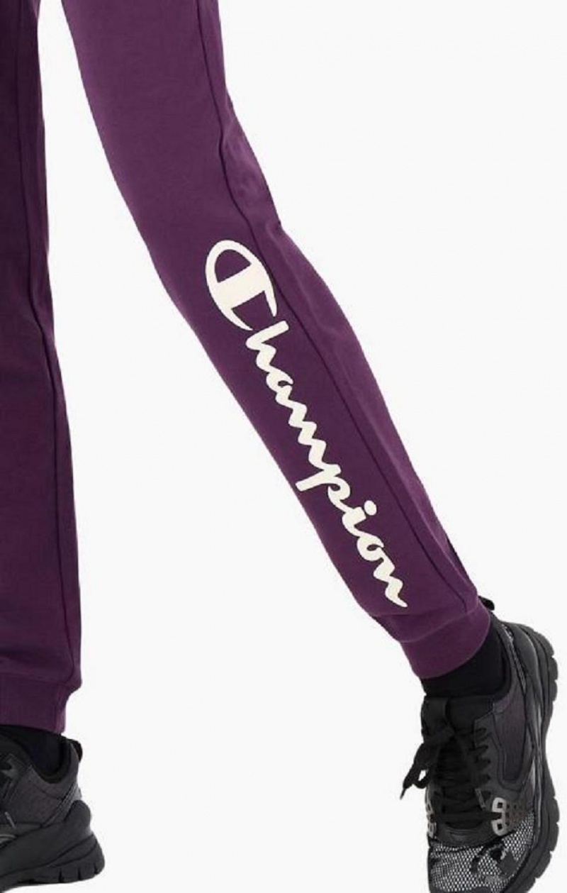 Champion Script Logo Fleece Joggers Jogger Nohavice Damske Tmavo Nachový | 2094-OATCI