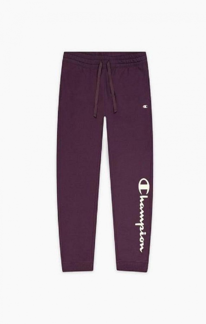 Champion Script Logo Fleece Joggers Jogger Nohavice Damske Tmavo Nachový | 2094-OATCI