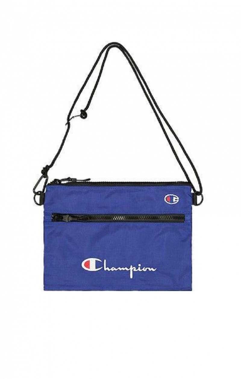 Champion Script Logo Mini Shoulder Bag Tasky Damske Modre | 1284-KYFPN