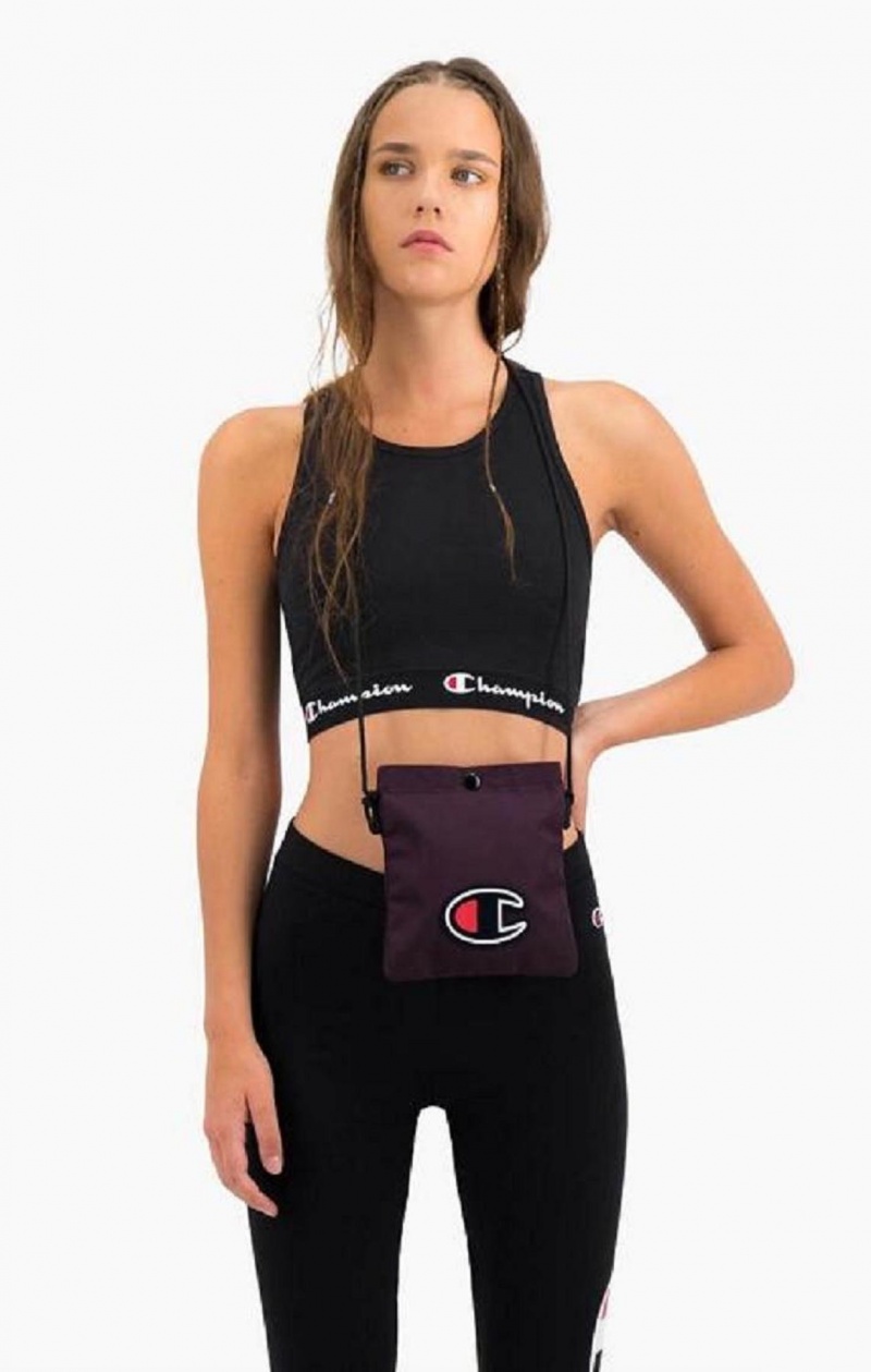 Champion Script Logo Pásom Racer Back Sports Bra Sportova Podprsenka Damske Čierne | 1706-VUCHG