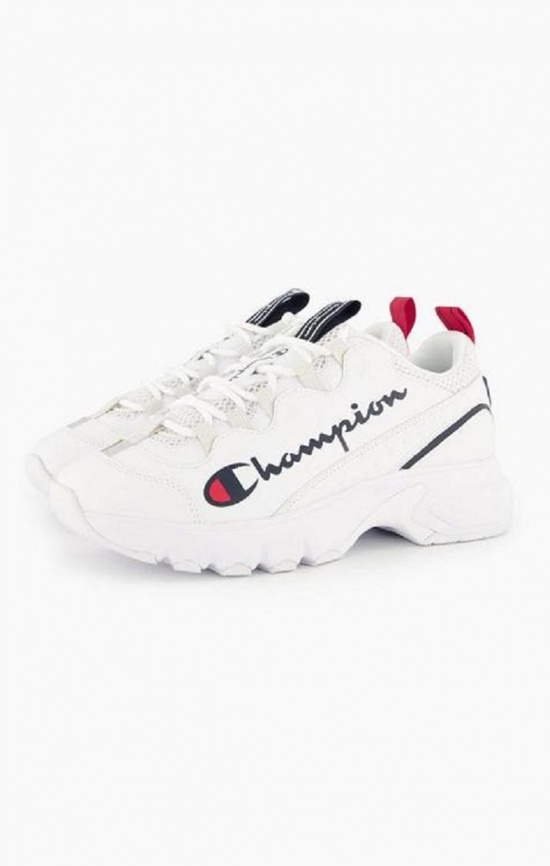 Champion Script Logo Recycled Mesh Trainers Tenisky Damske Biele | 8702-XNGRS