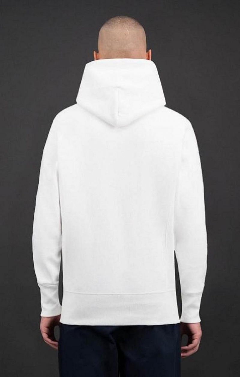 Champion Script Logo Reverse Weave Hoodie Mikina s Kapucnou Panske Biele | 7904-KBQIU