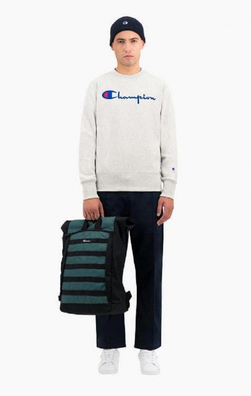 Champion Script Logo Reverse Weave Sweatshirt Mikiny Panske Siva | 0942-TYHUV