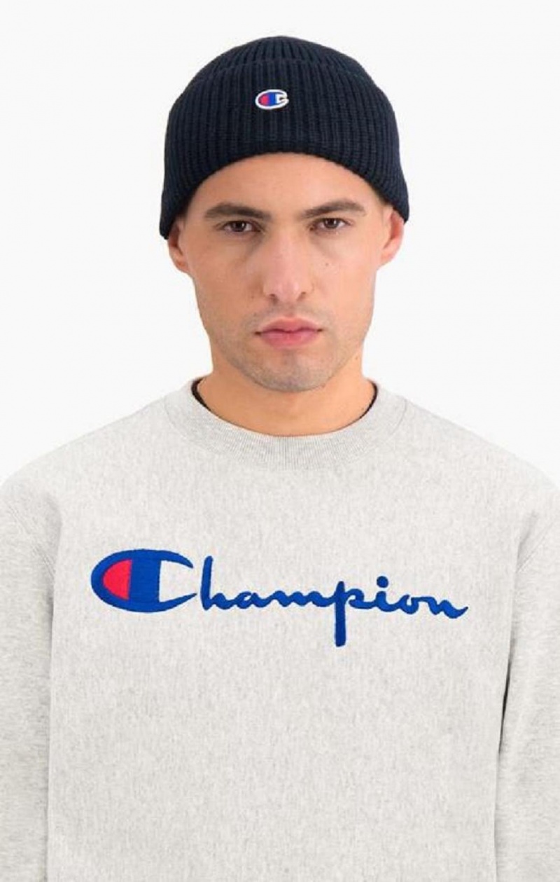 Champion Script Logo Reverse Weave Sweatshirt Mikiny Panske Siva | 0942-TYHUV