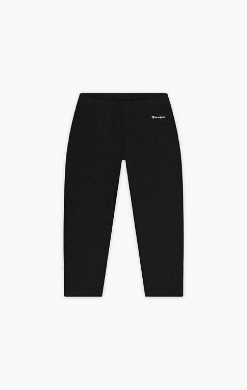 Champion Script Logo Stretch Bavlnene Leggings Jogger Nohavice Damske Čierne | 2943-HWSKR