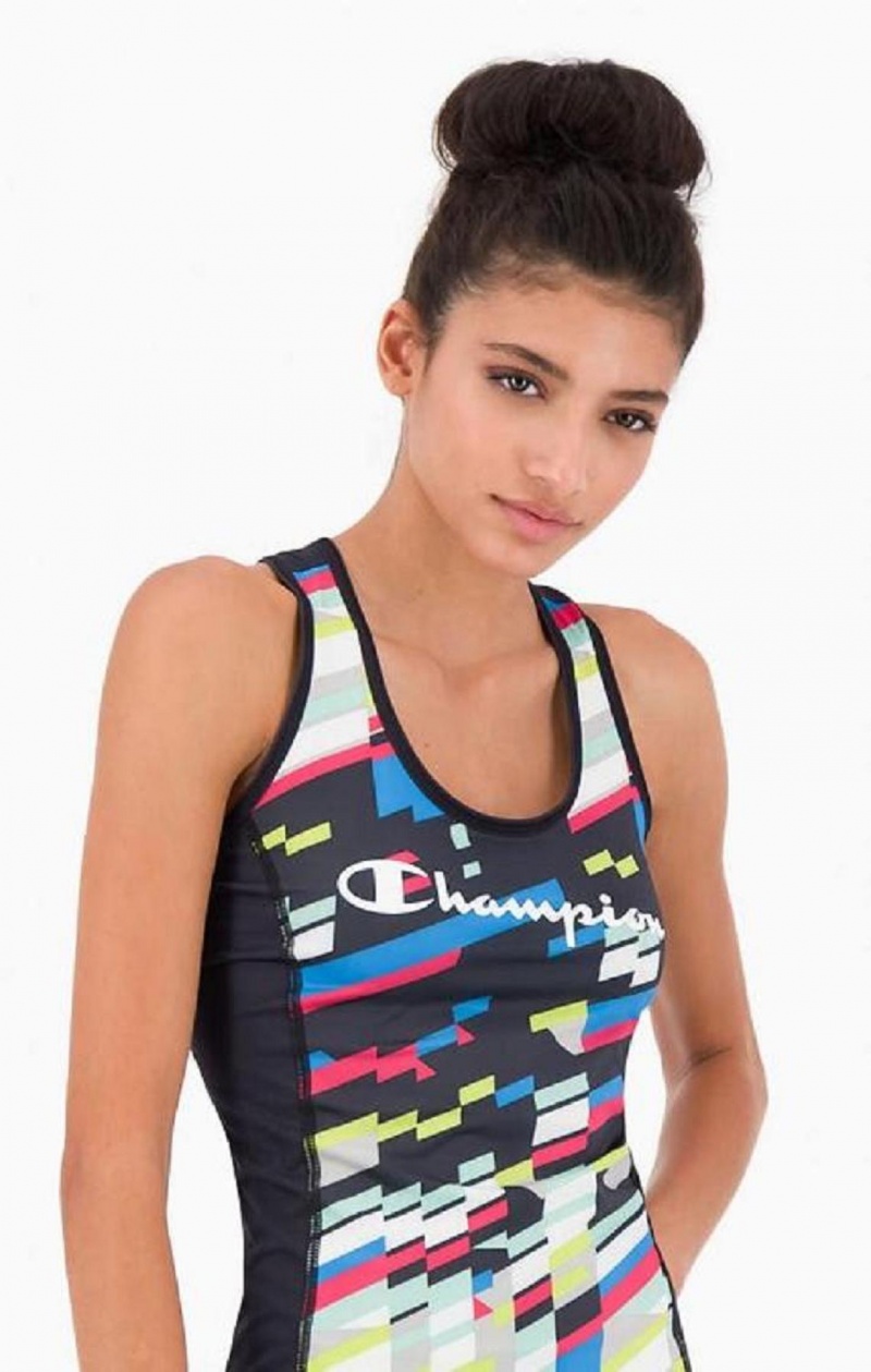 Champion Script Logo Tank Top Tricko Damske Čierne | 5029-JBRXA