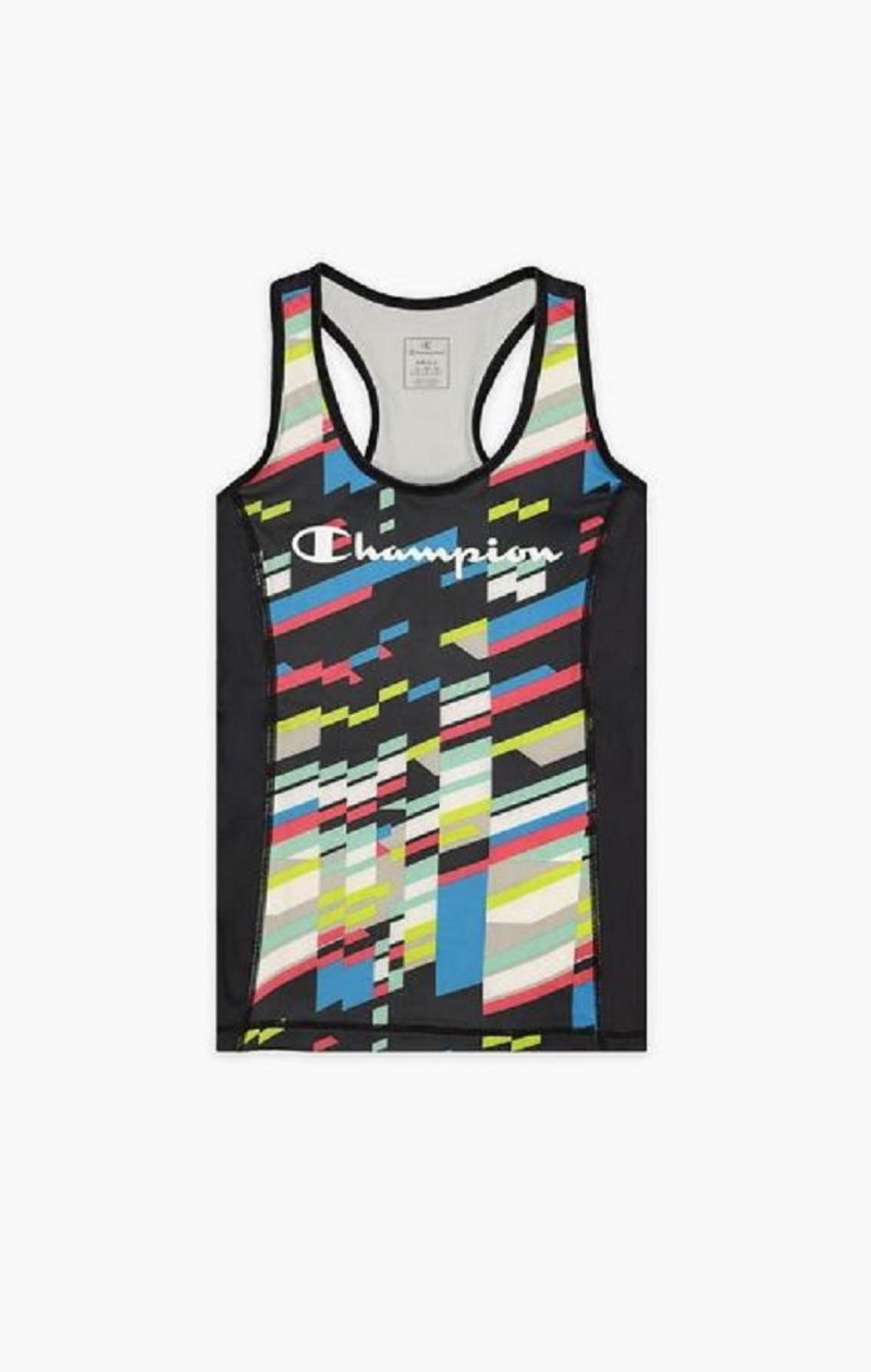 Champion Script Logo Tank Top Tricko Damske Čierne | 5029-JBRXA