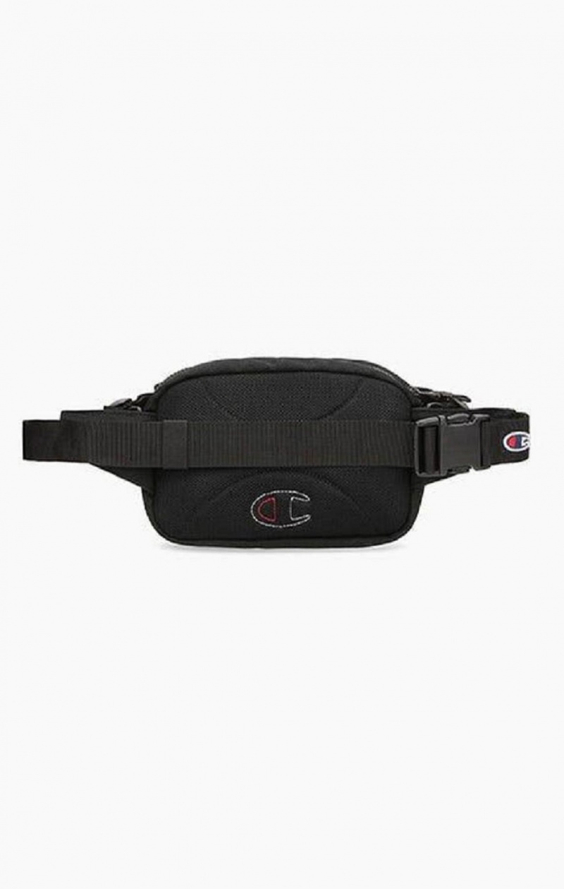 Champion Script Logo Zip Belt Bag Tasky Panske Čierne | 5137-MWKVH