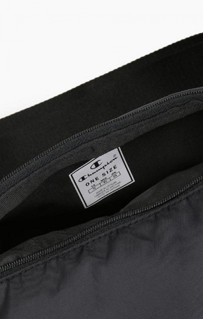 Champion Script Logo Zip Belt Bag Tasky Panske Čierne | 1024-YTZCR