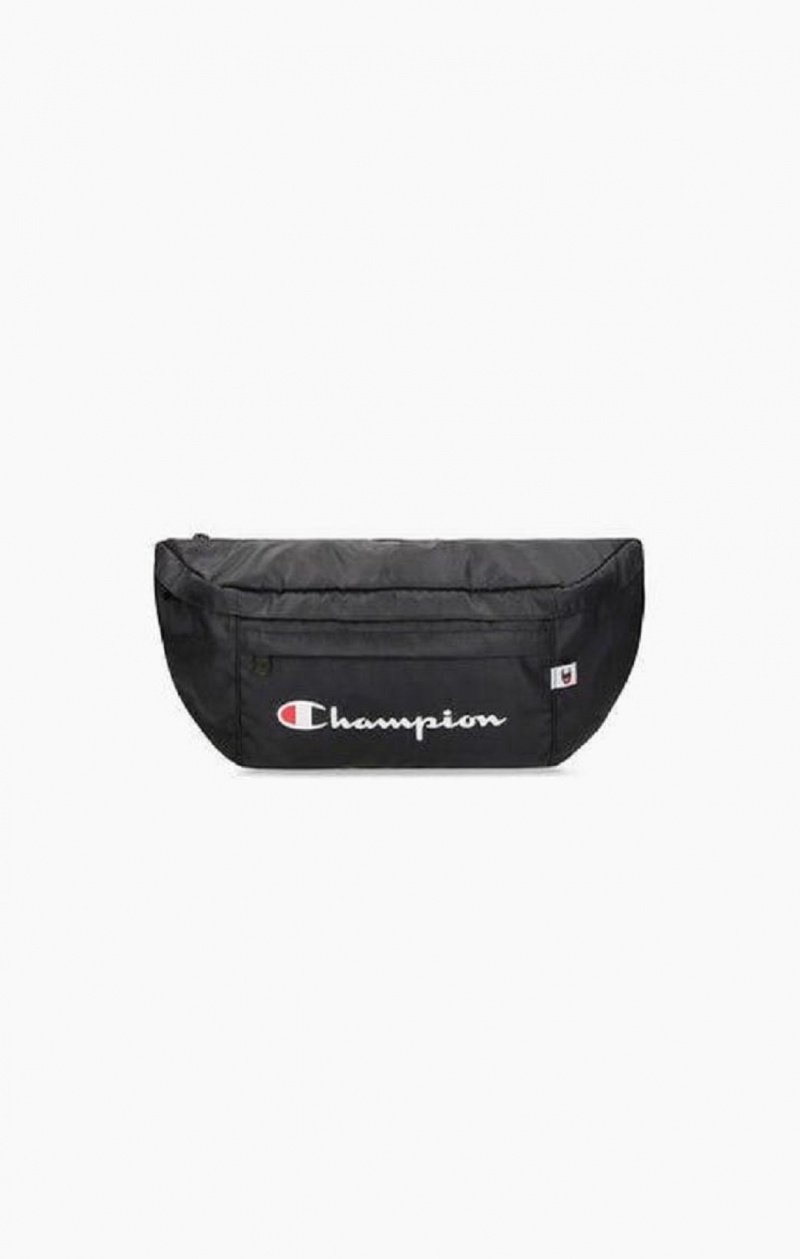 Champion Script Logo Zip Belt Bag Tasky Panske Čierne | 1024-YTZCR